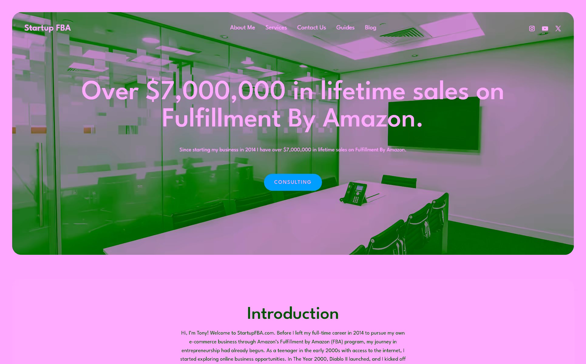 StartupFBA site screenshot